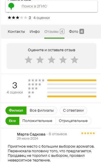 Как увеличение рейтинга на 2ГИС привело к росту продаж в магазине косметики и парфюмерии