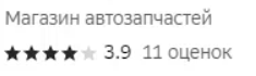 Повышение рейтинга магазина автозапчастей на 2ГИС с 3.9 до 4.6